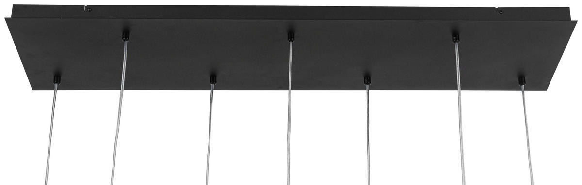HÄNGELEUCHTE 110/31/120 cm  - Chromfarben/Schwarz, Trend, Glas/Kunststoff (110/31/120cm) - Novel