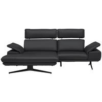 ECKSOFA in Echtleder Schwarz  - Beige/Schwarz, Design, Leder/Metall (150/242cm) - Koinor