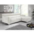 ECKSOFA Lederlook Rücken echt Weiß - Silberfarben/Weiß, Design, Textil (226/169cm) - Carryhome