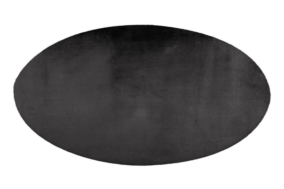 HOCHFLORTEPPICH 120/120 cm Graphitfarben  - Graphitfarben, Basics, Textil (120/120cm) - Kayoom