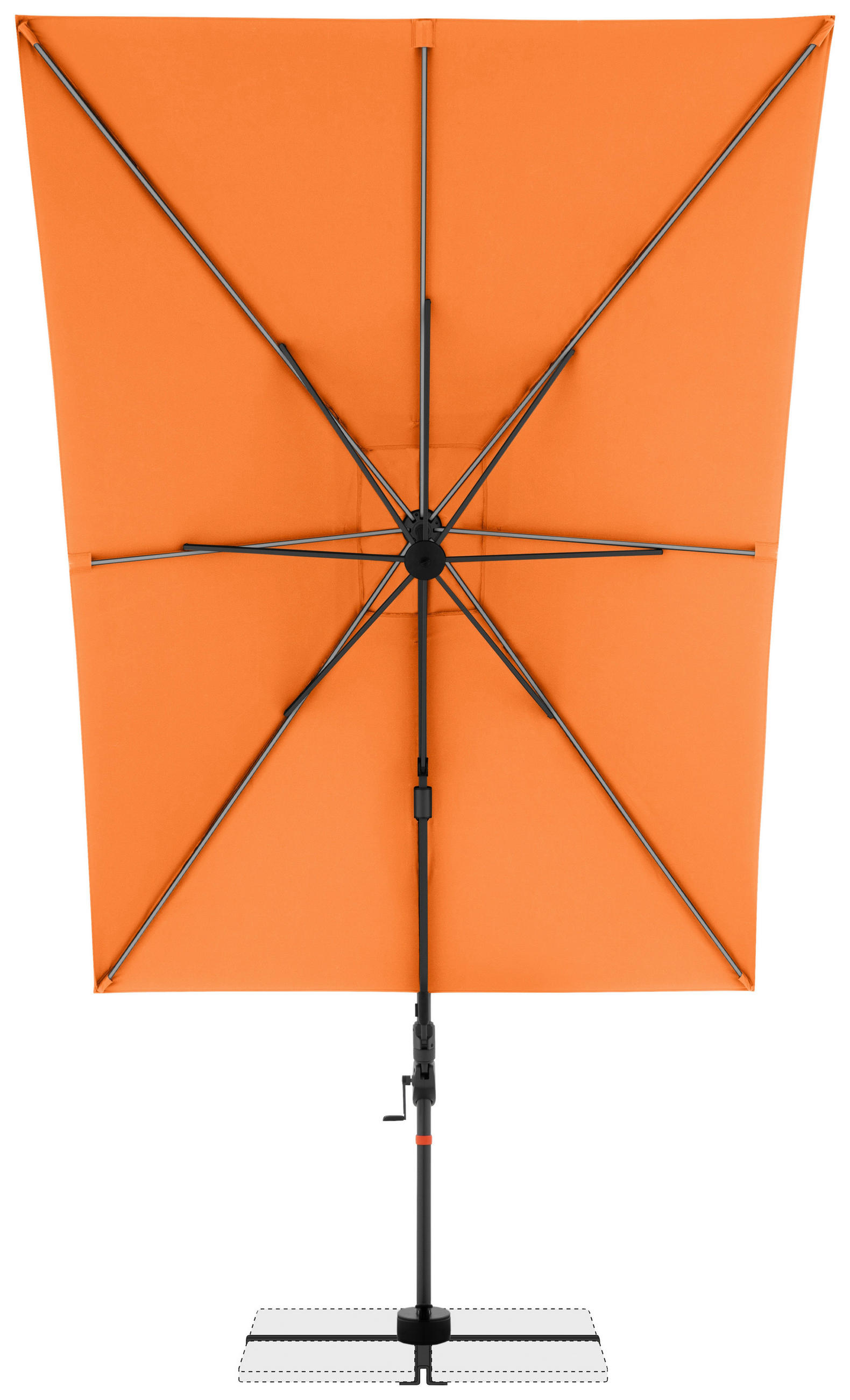 AMPELSCHIRM 300x220 cm Orange  - Silberfarben/Orange, Basics, Textil/Metall (300/220cm) - Doppler