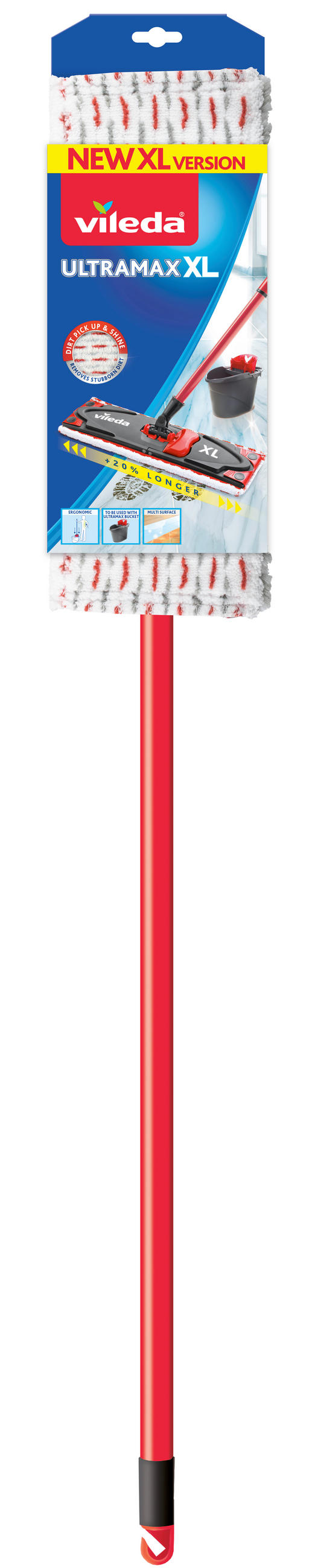 MOP - červená, Basics, kov/textil (14,5/108,5/8,0cm) - Vileda
