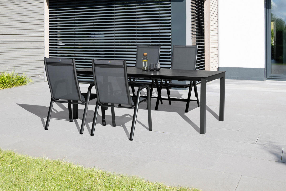 GARTENKLAPPSTUHL Aluminium Anthrazit  - Anthrazit, Basics, Textil/Metall (62/109/70cm) - Kettler