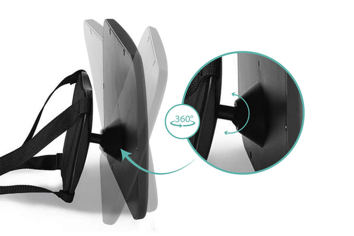 RÜCKSPIEGEL  - Schwarz, Basics, Kunststoff (17,5/24,5cm) - Fillikid