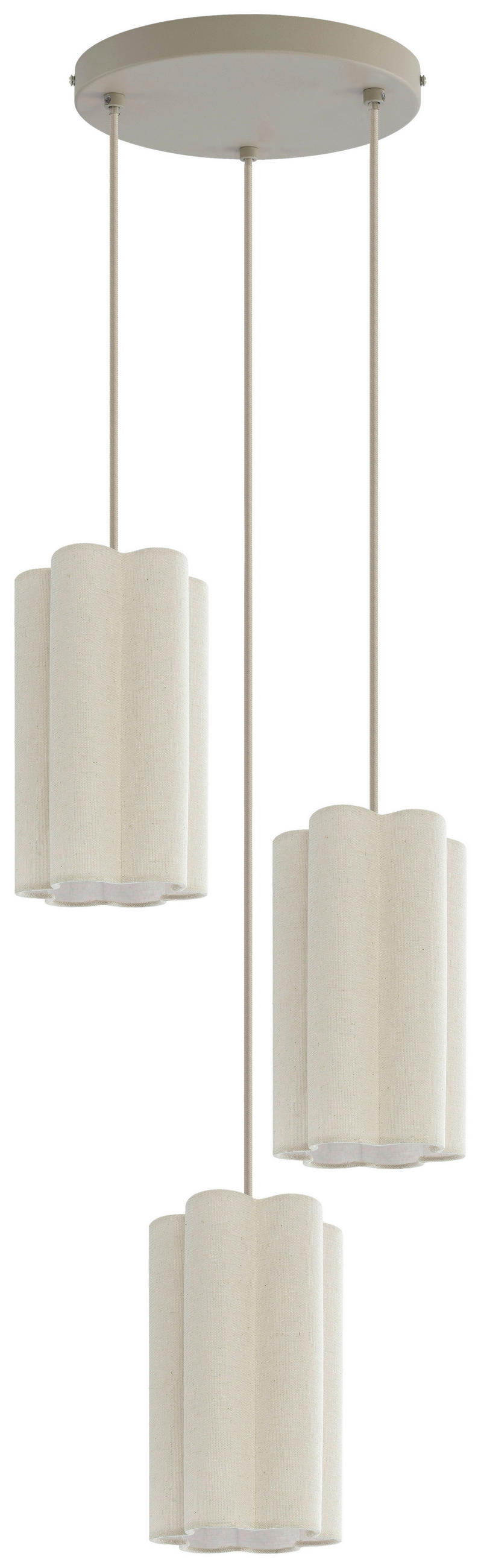 HÄNGELEUCHTE 34/120 cm  - Beige, Trend, Kunststoff/Textil (34/120cm) - Novel