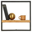 WANDREGAL 35/35/25 cm  - Schwarz/Akaziefarben, Trend, Holz/Metall (35/35/25cm) - Landscape