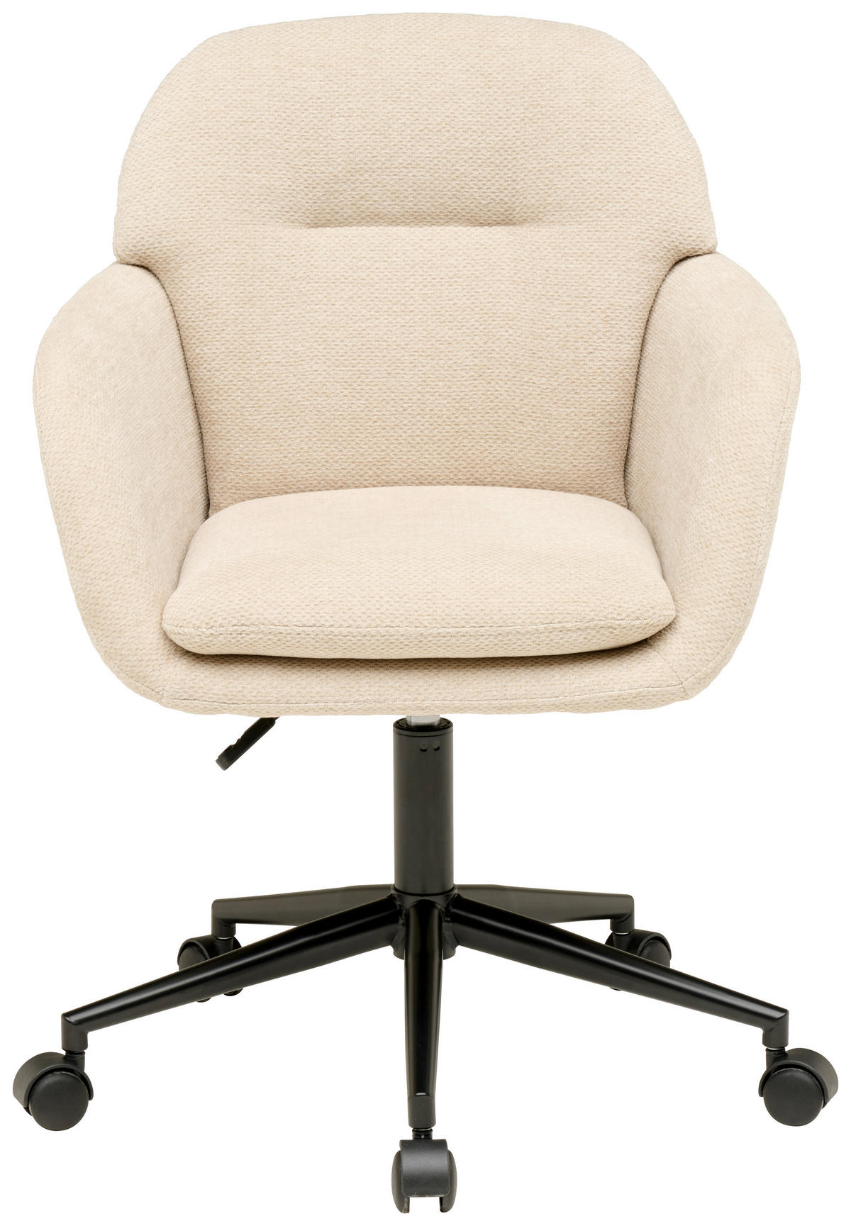 DREHSTUHL  in Webstoff Beige  - Beige/Schwarz, MODERN, Kunststoff/Textil (55/85-95/60cm) - MID.YOU