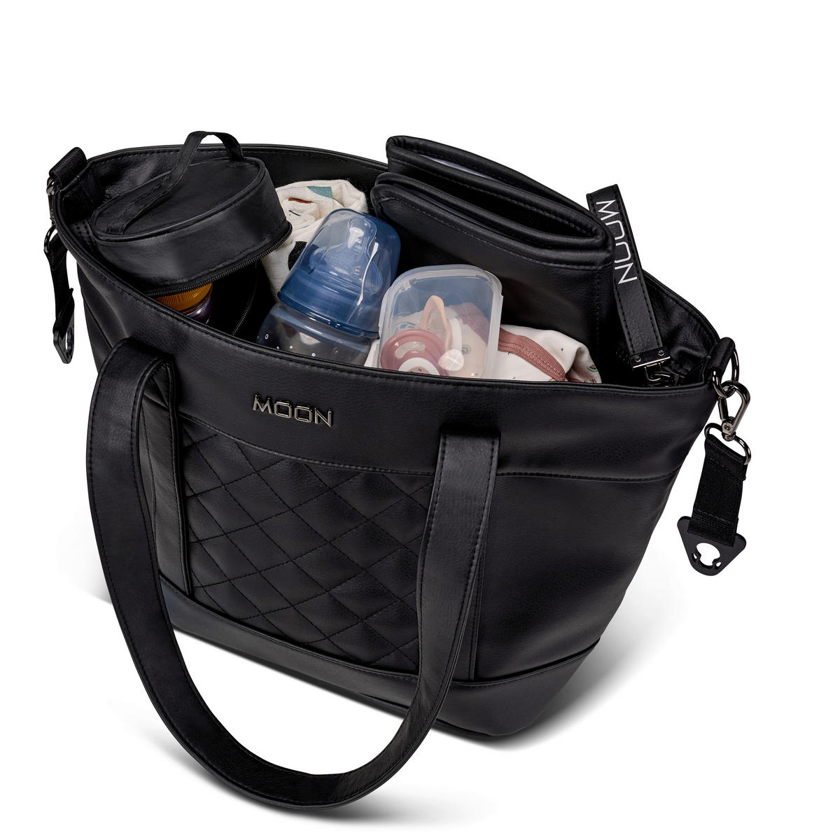 WICKELTASCHE V-Shape Bag  - Schwarz, Basics, Textil (41/16/28cm) - Moon