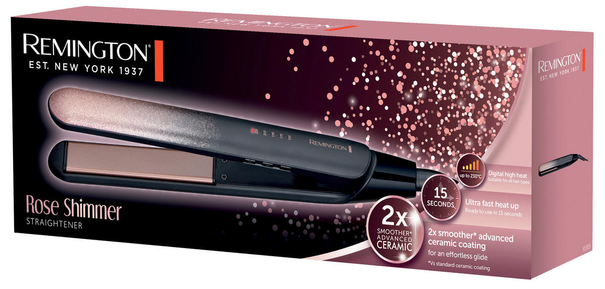 HAARGLÄTTER - Roségold/Schwarz, Basics, Kunststoff (3/9/31,5cm) - Russell Hobbs