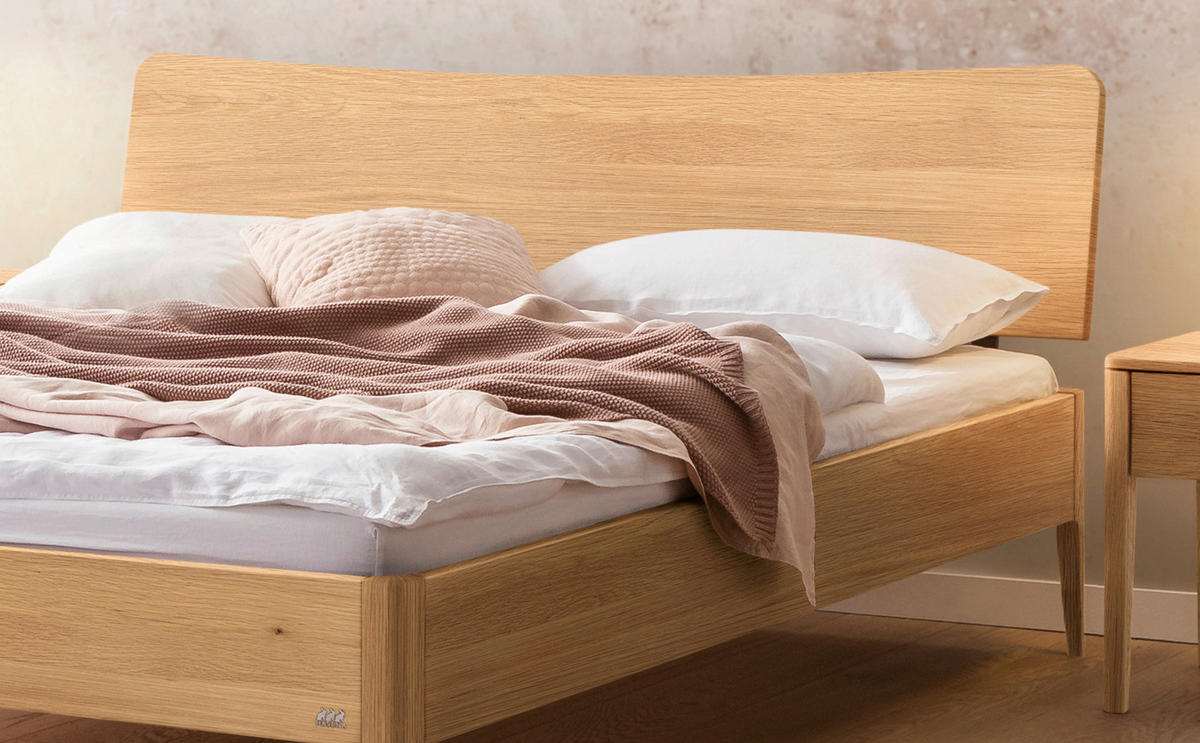 BETT 140/200 cm  in Eichefarben   - Eichefarben, Konventionell, Holz (140/200cm) - Hasena