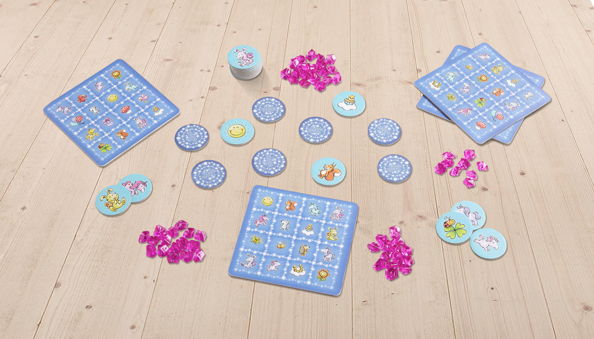 BRETTSPIEL Einhorn Glitzerglück  - Pink, Basics, Karton/Holz (17,8/11,3/3,9cm) - Haba