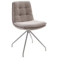 STUHL Cord  - Sandfarben/Seidengrau, Design, Textil/Metall (49/90/68cm) - Johann Jakob