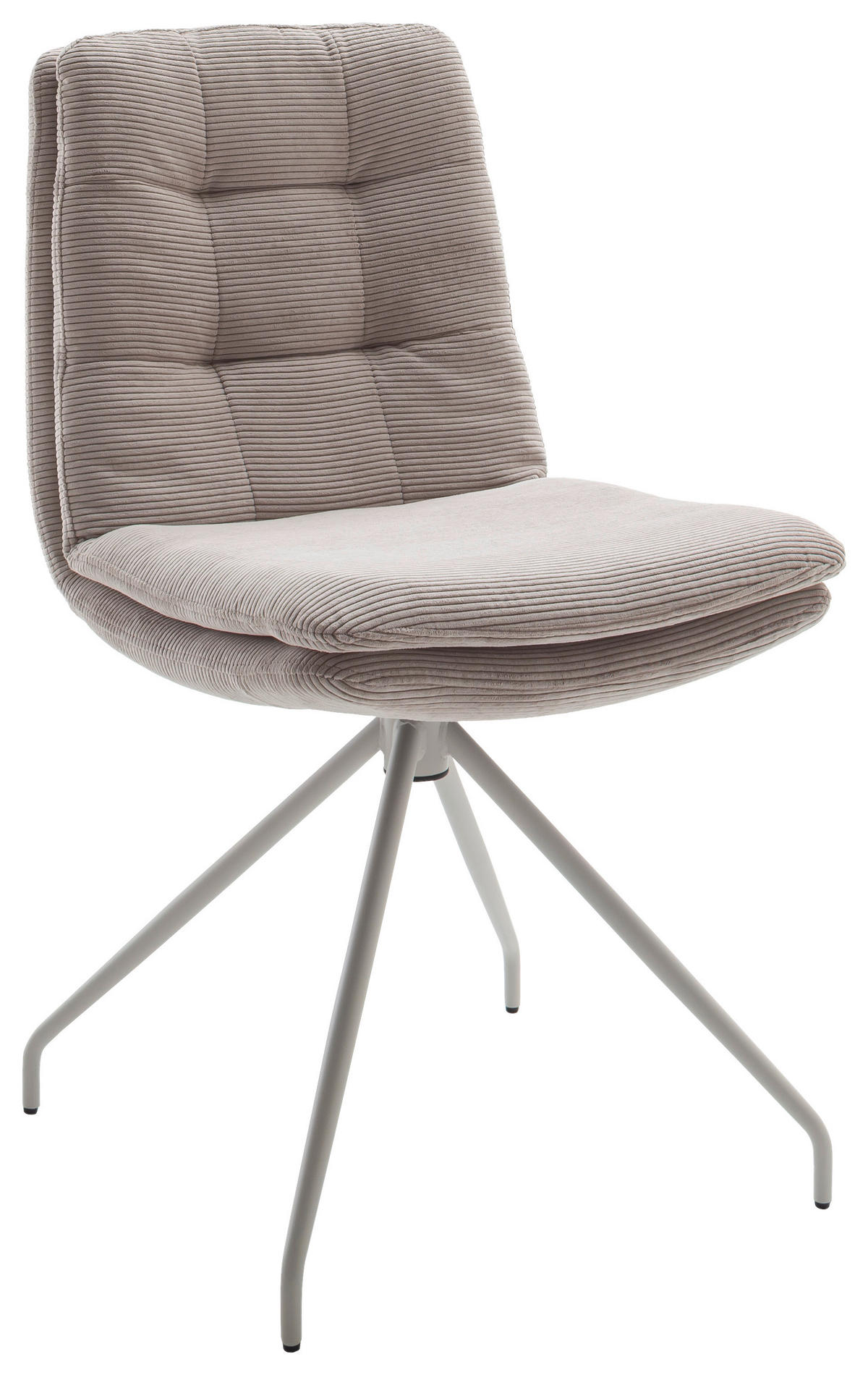 STUHL Cord  - Sandfarben/Seidengrau, Design, Textil/Metall (49/90/68cm) - Johann Jakob