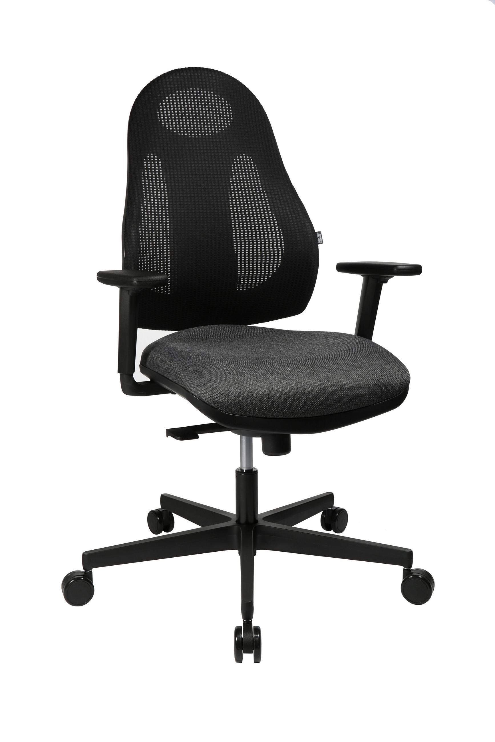 Dieter Knoll OTOČNÁ ŽIDLE, síťovina, antracitová, černá