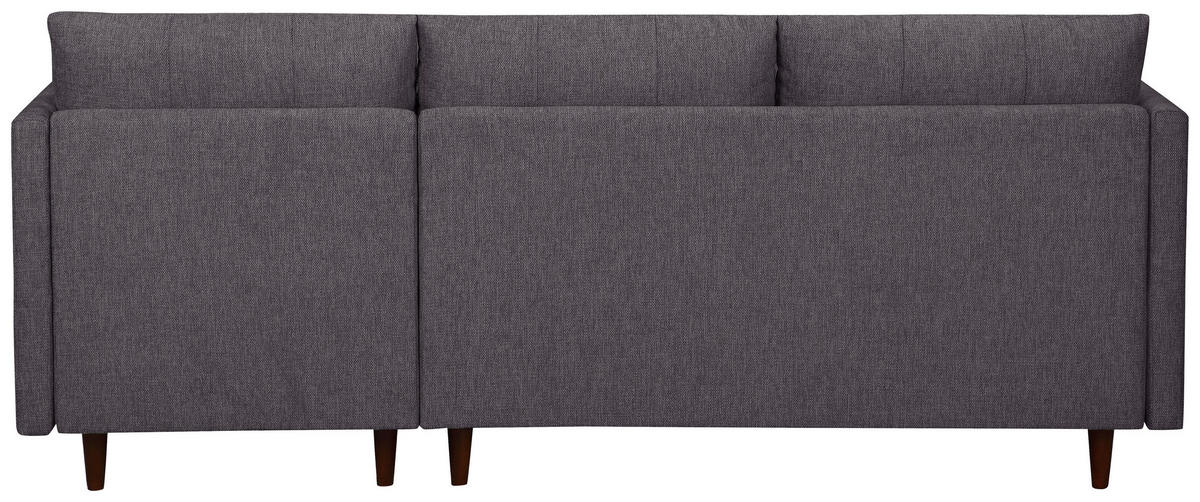 ECKSOFA SOLIN Anthrazit Webstoff Rückenkissen, Bettkasten  - Anthrazit/Braun, Design, Holz/Textil (188/79/123cm) - P & B
