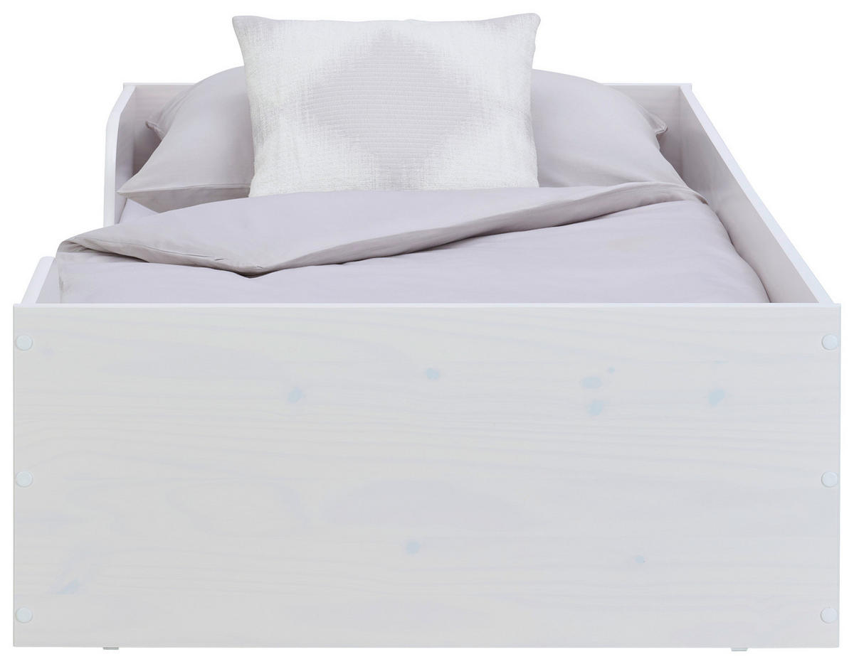 BODENBETT Weiß  - Naturfarben/Weiß, Basics, Holz (90/200cm) - MID.YOU