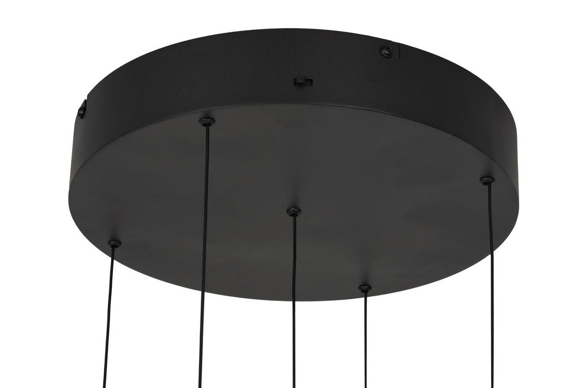 LED-HÄNGELEUCHTE Nusakan 43/150 cm   - Schwarz, Design, Glas/Kunststoff (43/150cm) - Novel