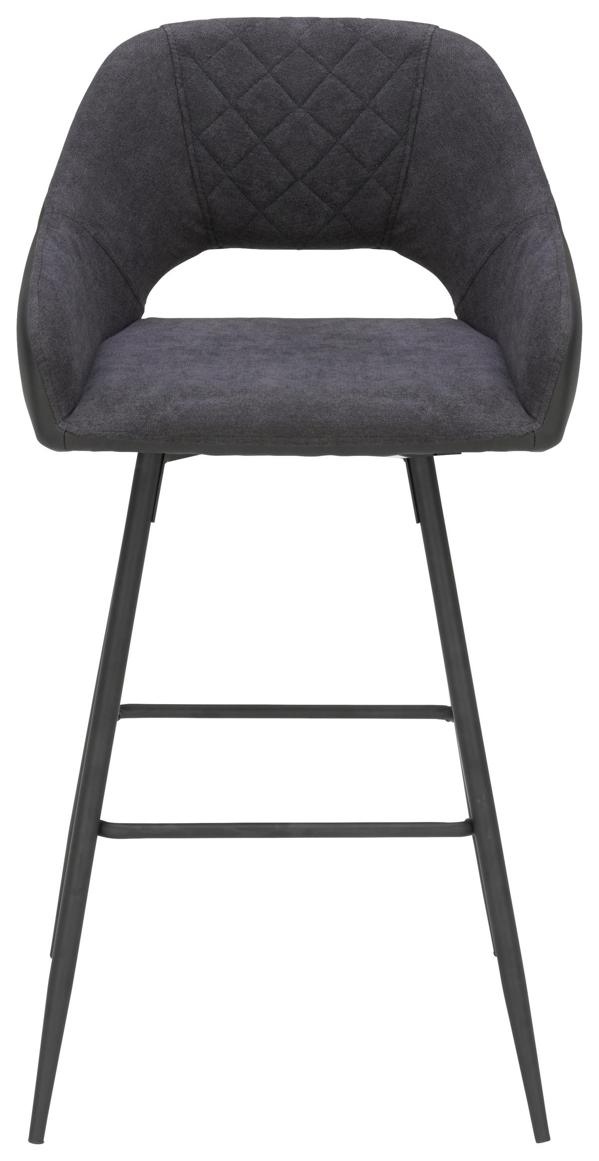 BAROVÁ ŽIDLE, antracitová, černá - černá/antracitová, Design, kov/textil (53/103/56cm) - Carryhome