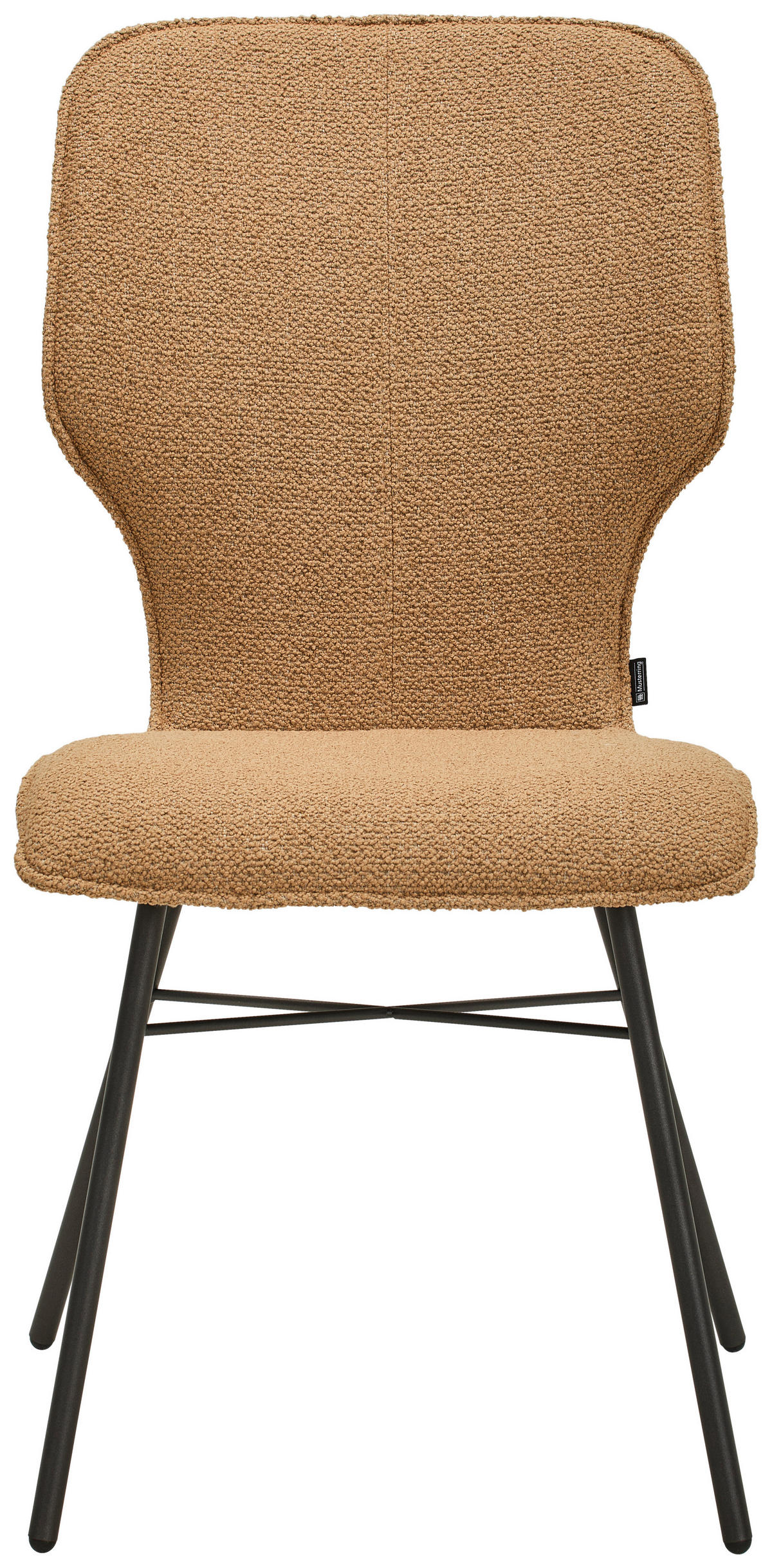 STUHL beflockt Karamell  - Anthrazit/Karamell, Design, Textil/Metall (49/95/63cm) - Musterring