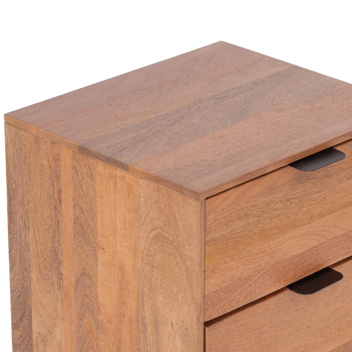 ÉJJELISZEKRÉNY keményfa mangófa natúr színű  - natúr színű/fekete, Modern, fém/fa (40/50/35cm) - MID.YOU