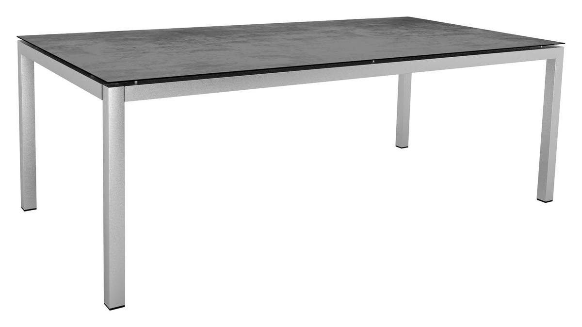 TISCHPLATTE 200/100/1,3 cm Kunststoff  - Grau, Design, Kunststoff (200/100/1,3cm) - Stern