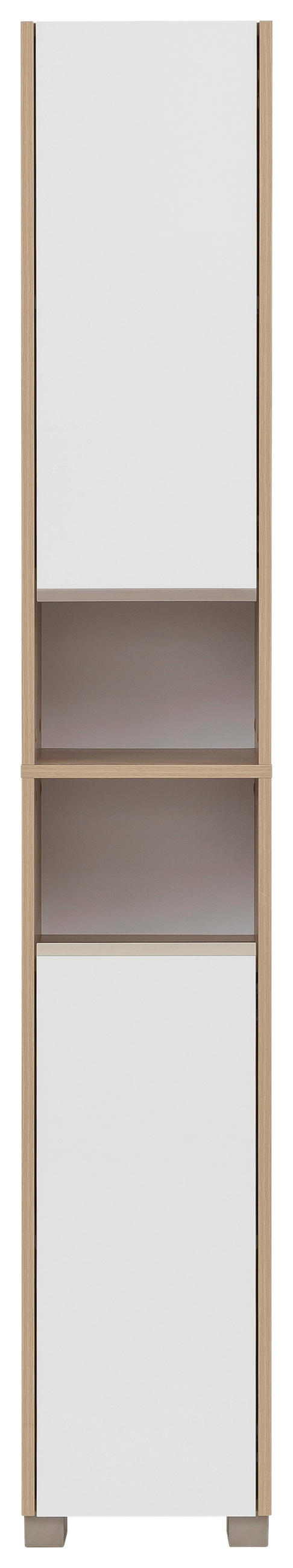 HOCHSCHRANK 30,3/186,5/33,1 cm  - Edelstahlfarben/Eichefarben, MODERN, Holzwerkstoff/Kunststoff (30,3/186,5/33,1cm) - MID.YOU