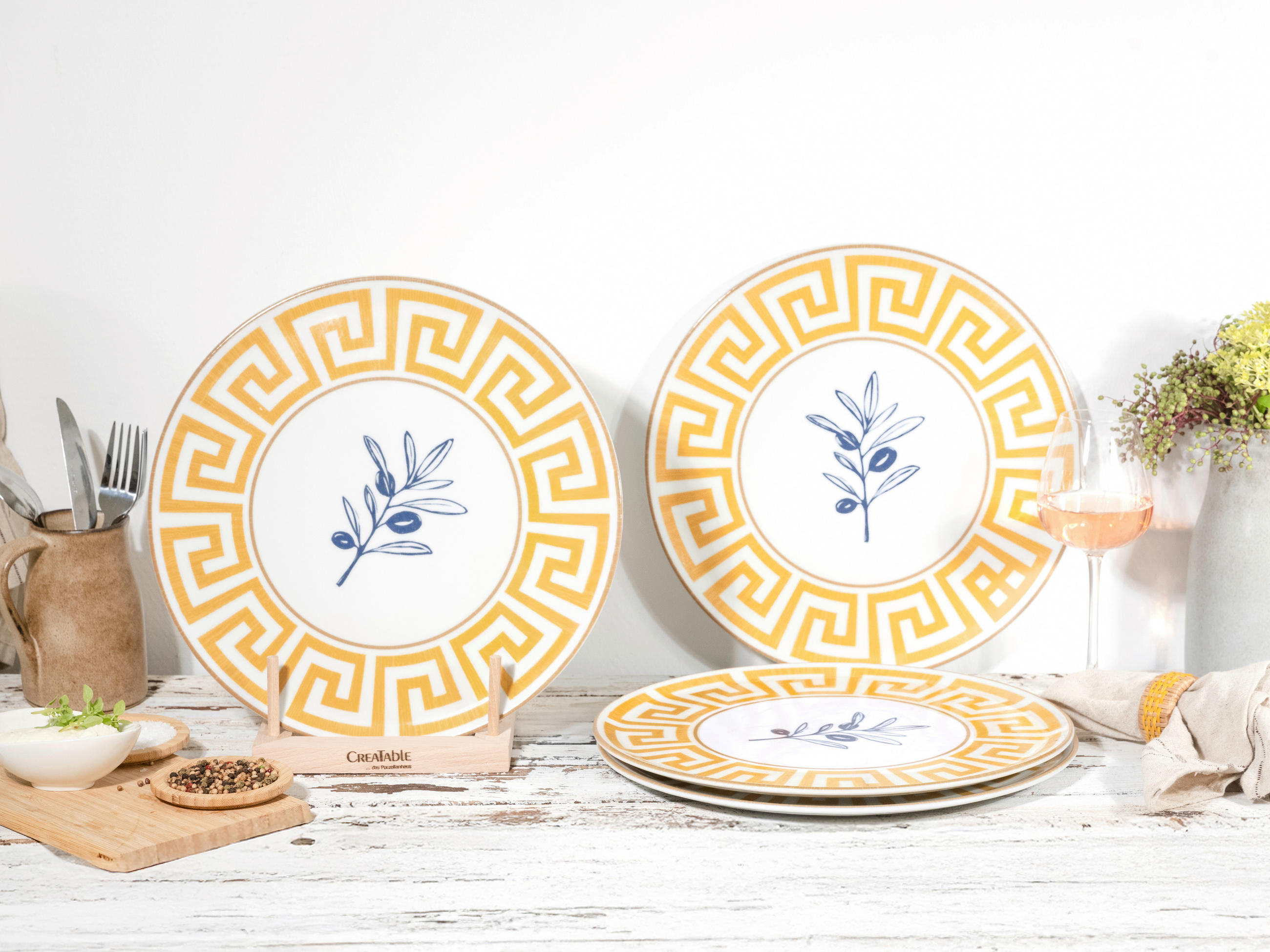 PIZZATALLRIK Gourmet Athena  32 cm   - vit/honung, Basics, keramik (32cm) - Creatable