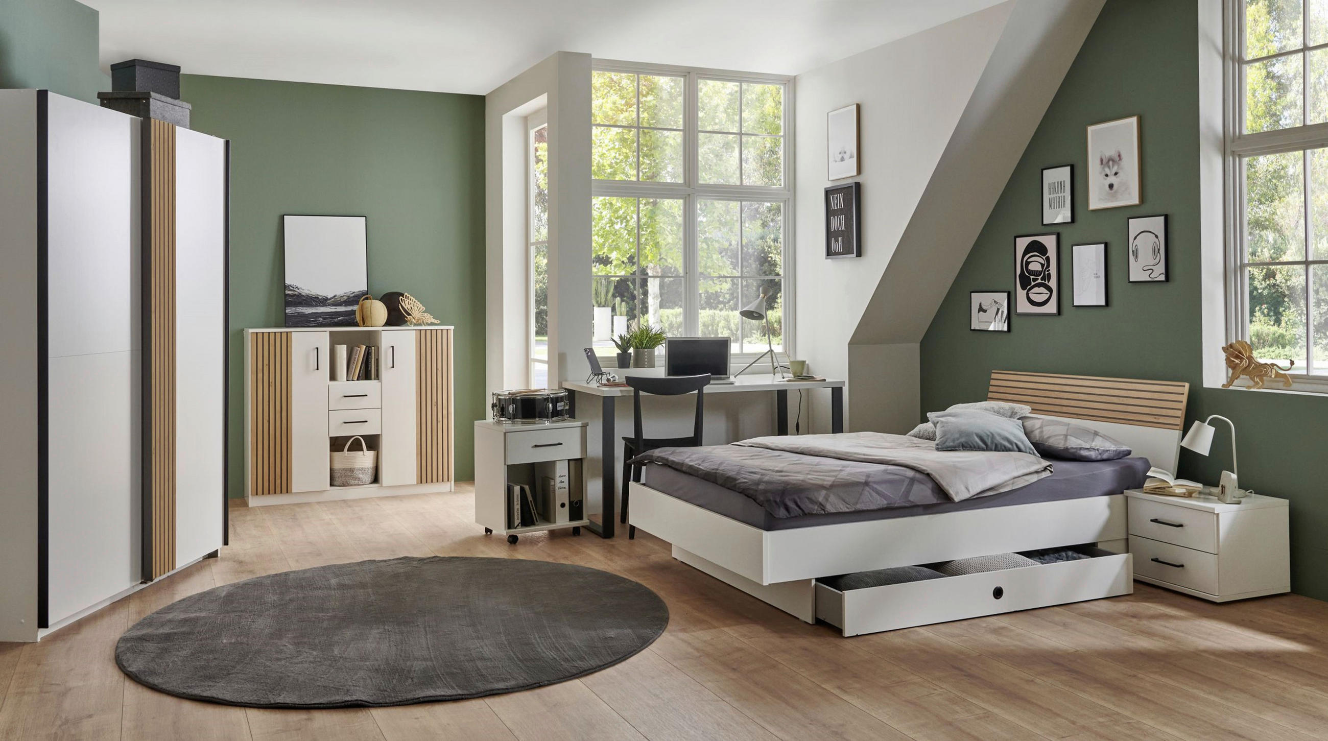 BETTKASTEN in Weiss - Weiss, Design, Holzwerkstoff/Kunststoff (137/17/59cm) - Carryhome