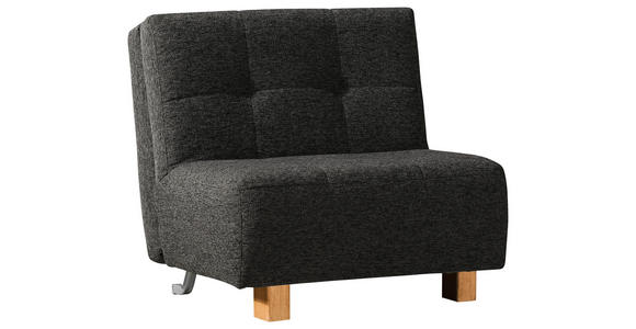 SCHLAFSESSEL  in Flachgewebe Anthrazit  - Anthrazit/Naturfarben, Design, Holz/Textil (85/92/102cm) - Novel
