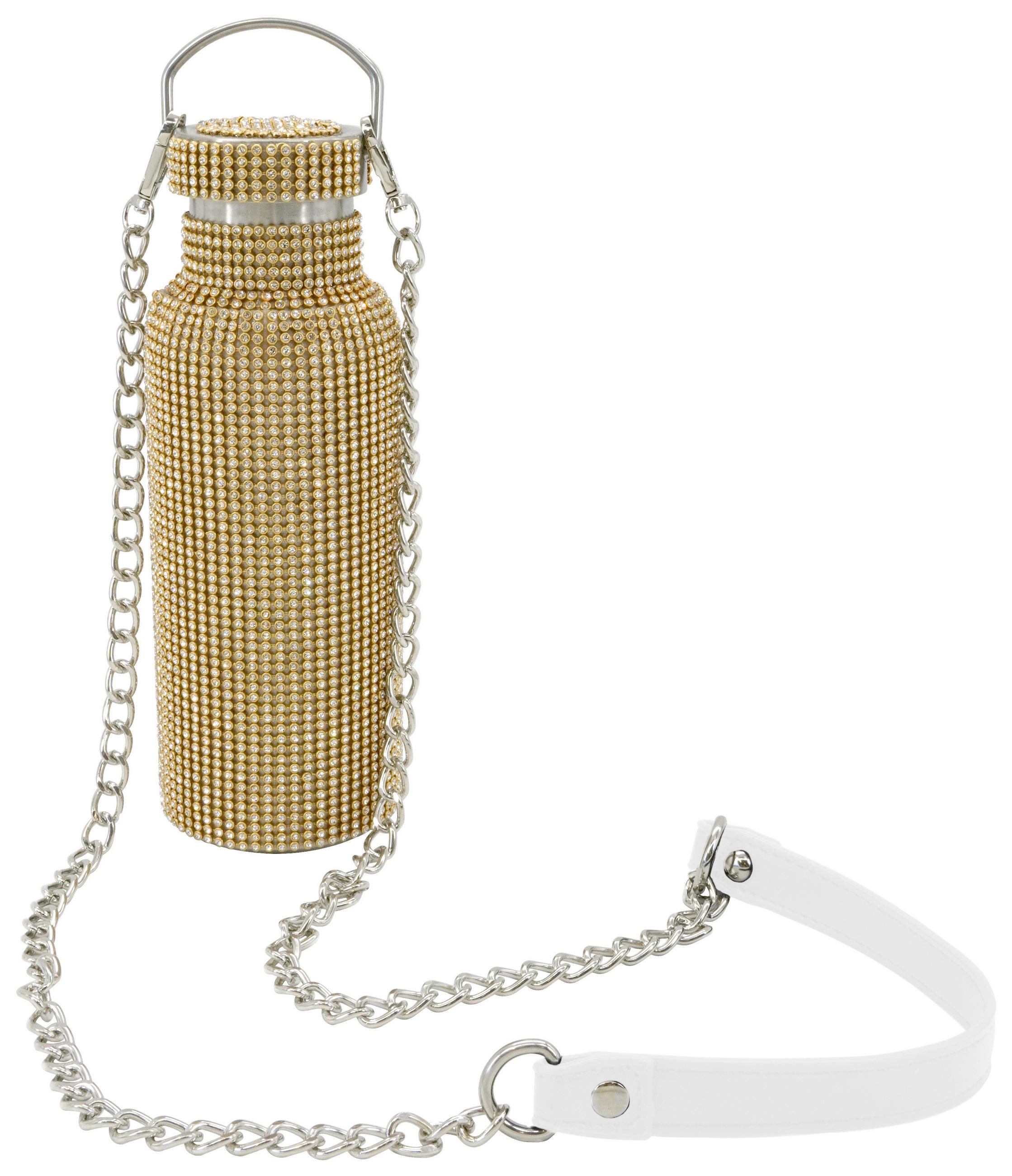 TRINKFLASCHE 0,5 L  - Goldfarben, Trend (7,8/21,5cm)