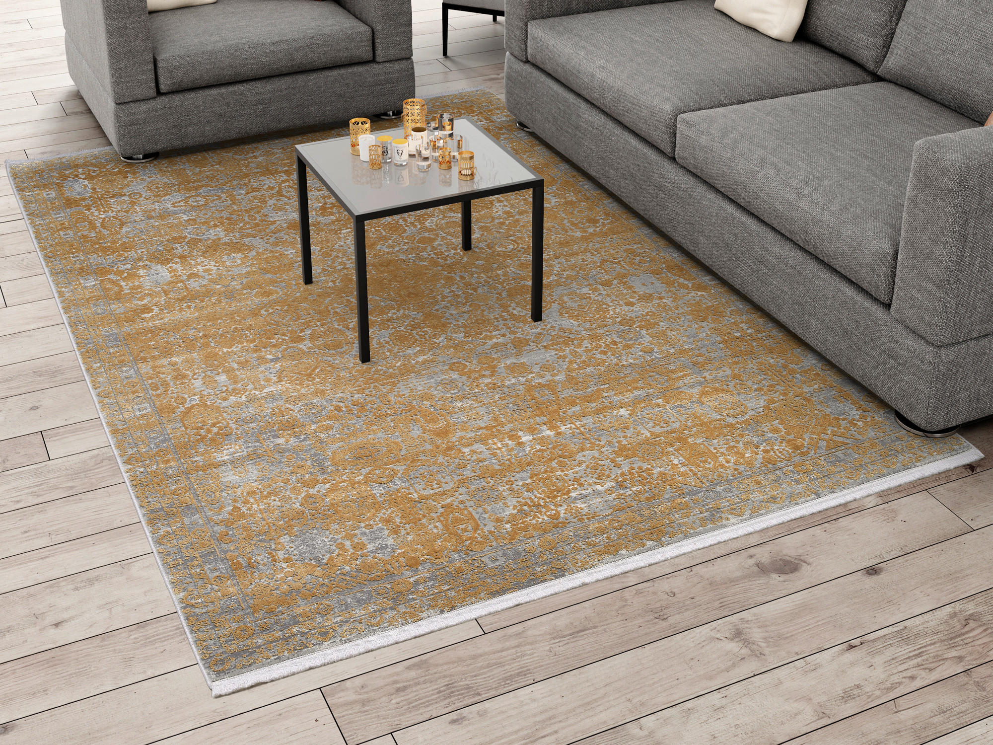 VINTAGE-TEPPICH 80/150 cm Colorè  - Goldfarben, LIFESTYLE, Textil (80/150cm) - Dieter Knoll