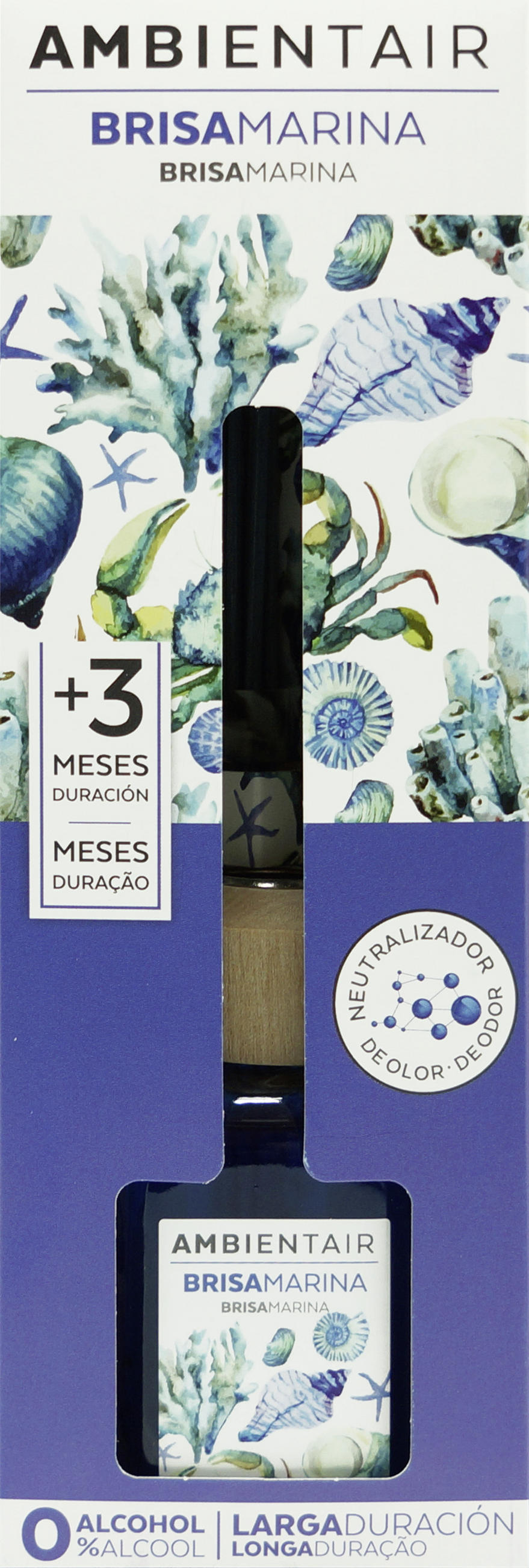 Difuzor  100 ml  - višebojno, Basics, staklo/drvo (100ml) - Ambientair