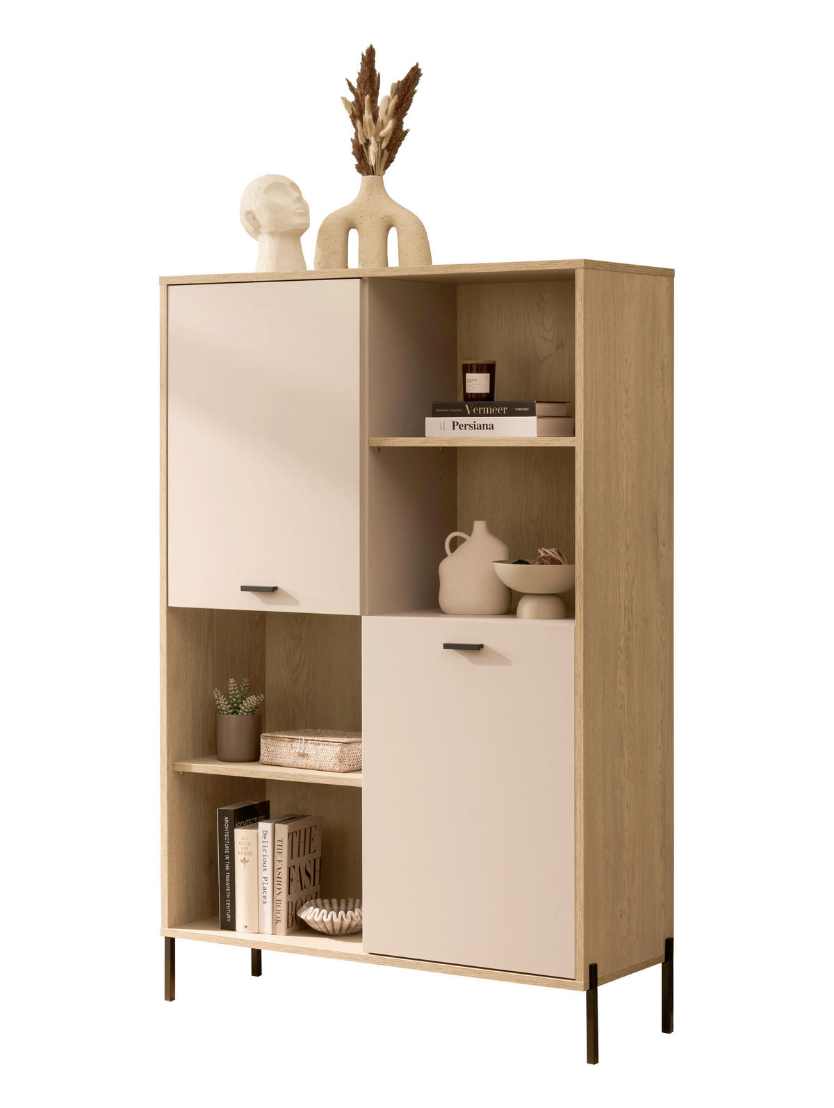 REGALELEMENT  105/160/40 cm Eichefarben, Kaschmir  - Kaschmir/Eichefarben, Design, Holzwerkstoff/Metall (105/160/40cm) - MID.YOU