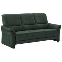 3-SITZER-SOFA  in Flachgewebe Dunkelgrün  - Dunkelgrün/Alufarben, KONVENTIONELL, Textil/Metall (198/96/93cm) - Beldomo Premium