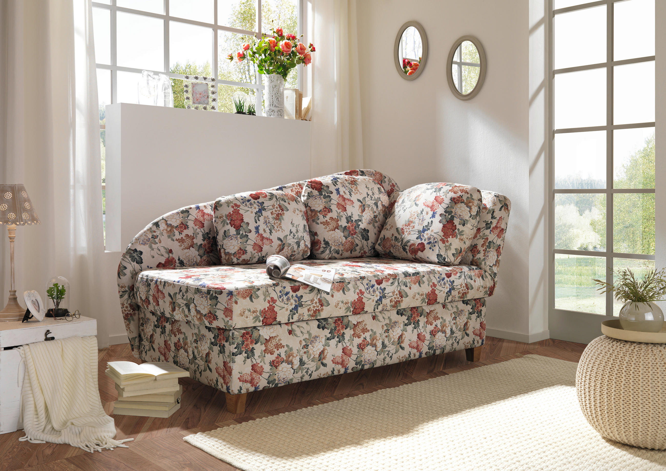 LIEGE Chenille, Flachgewebe Bordeaux  - Bordeaux, LIFESTYLE, Holz/Textil (180/97/85cm) - Livetastic