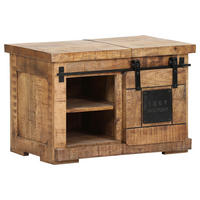 KOMMODE  in 75/50/45 cm  - Schwarz/Naturfarben, KONVENTIONELL, Holz/Metall (75/50/45cm) - Landscape