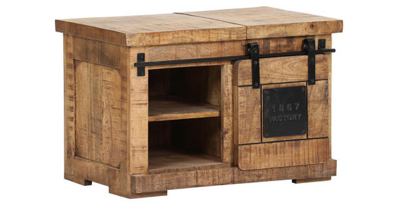 KOMMODE  in 75/50/45 cm  - Schwarz/Naturfarben, KONVENTIONELL, Holz/Metall (75/50/45cm) - Landscape