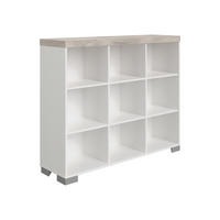 POLC 135,3/111,8/37,9 cm szürke, fehér, tölgyfa színű  - tölgyfa színű/ezüstszínű, Basics, faalapú anyag (135,3/111,8/37,9cm) - Paidi