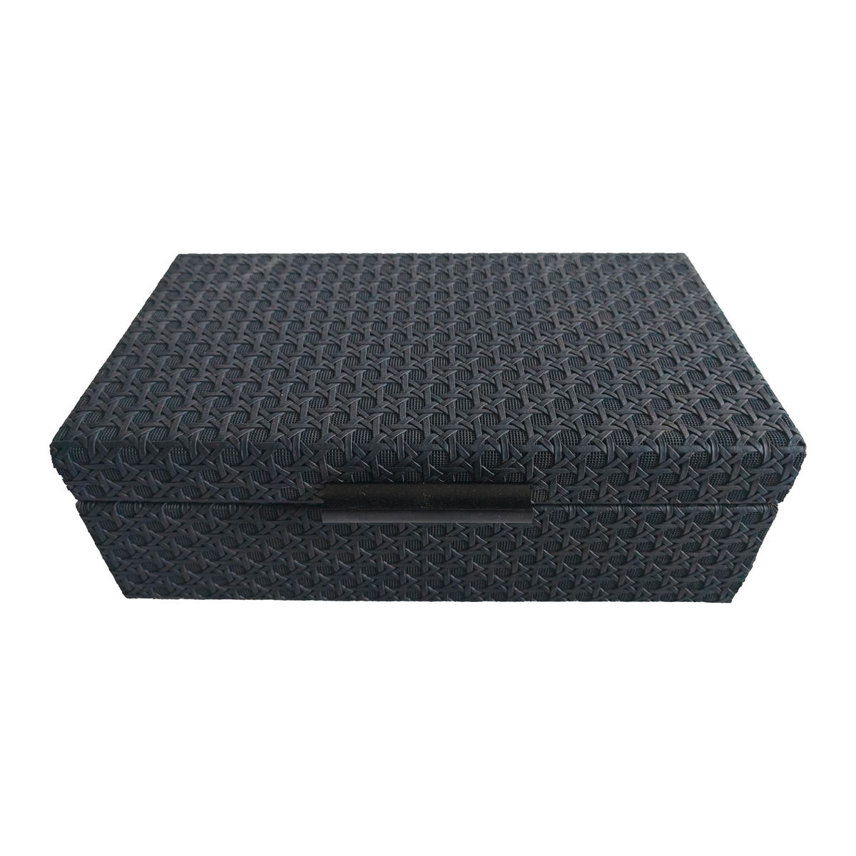 DEKORAČNÁ ŠKATUĽA - čierna, Design, koža/kompozitné drevo (29/16/9,5cm) - Ambia Home