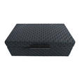 DEKOBOX    29/16/9,5 cm  - Schwarz, Design, Leder/Holzwerkstoff (29/16/9,5cm) - Ambia Home