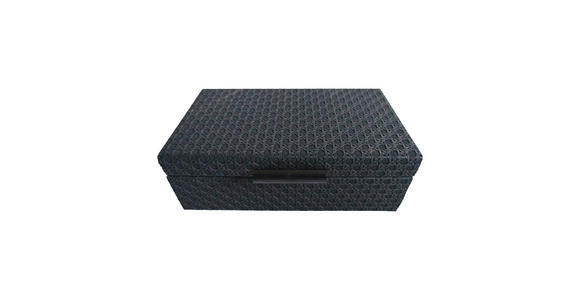 DEKOBOX 29/16/9,5 cm - Schwarz, Design, Leder/Holzwerkstoff (29/16/9,5cm) - Ambia Home