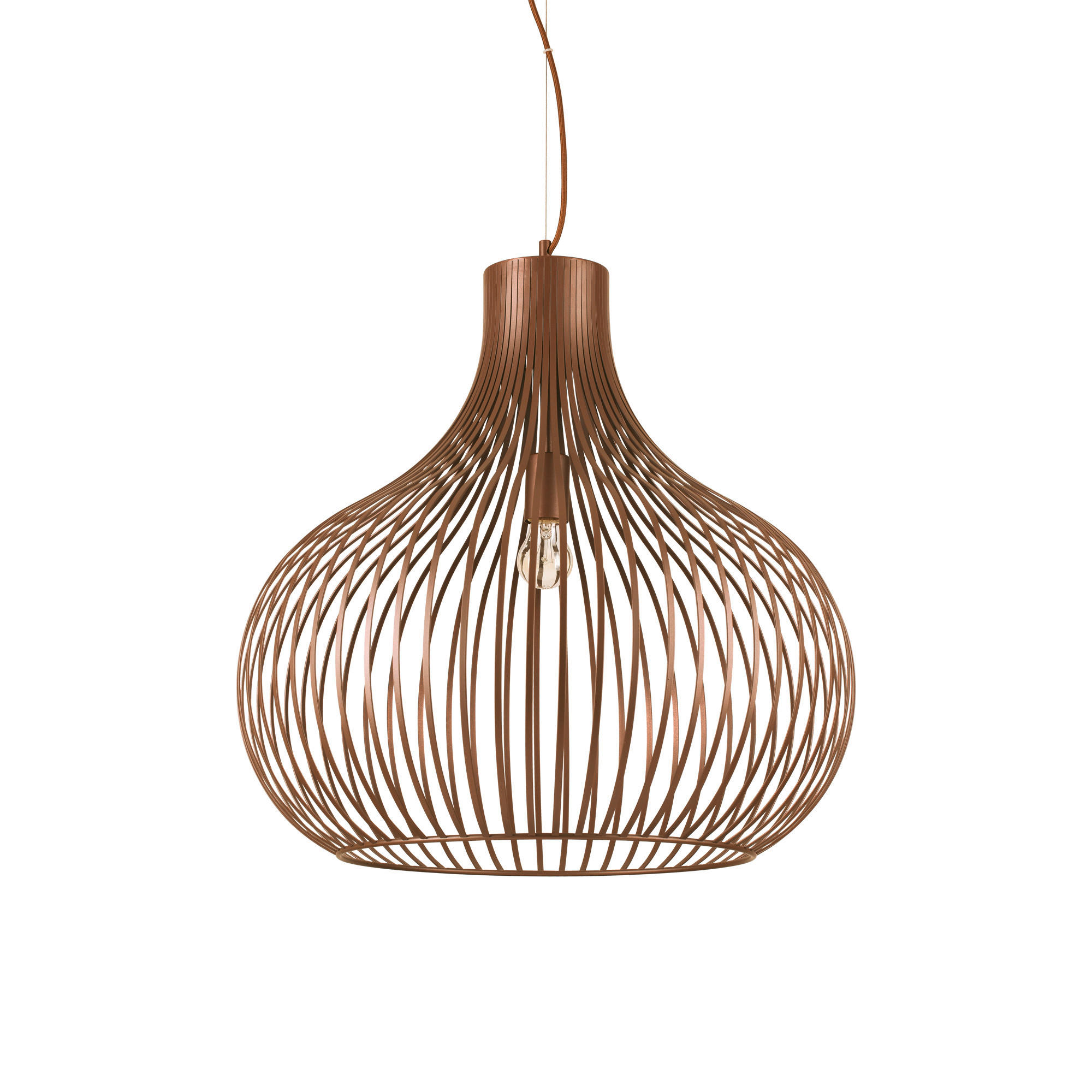 HÄNGELEUCHTE 59,5/82/257 cm  - Braun, Design, Metall (59,5/82/257cm) - Ideal Lux