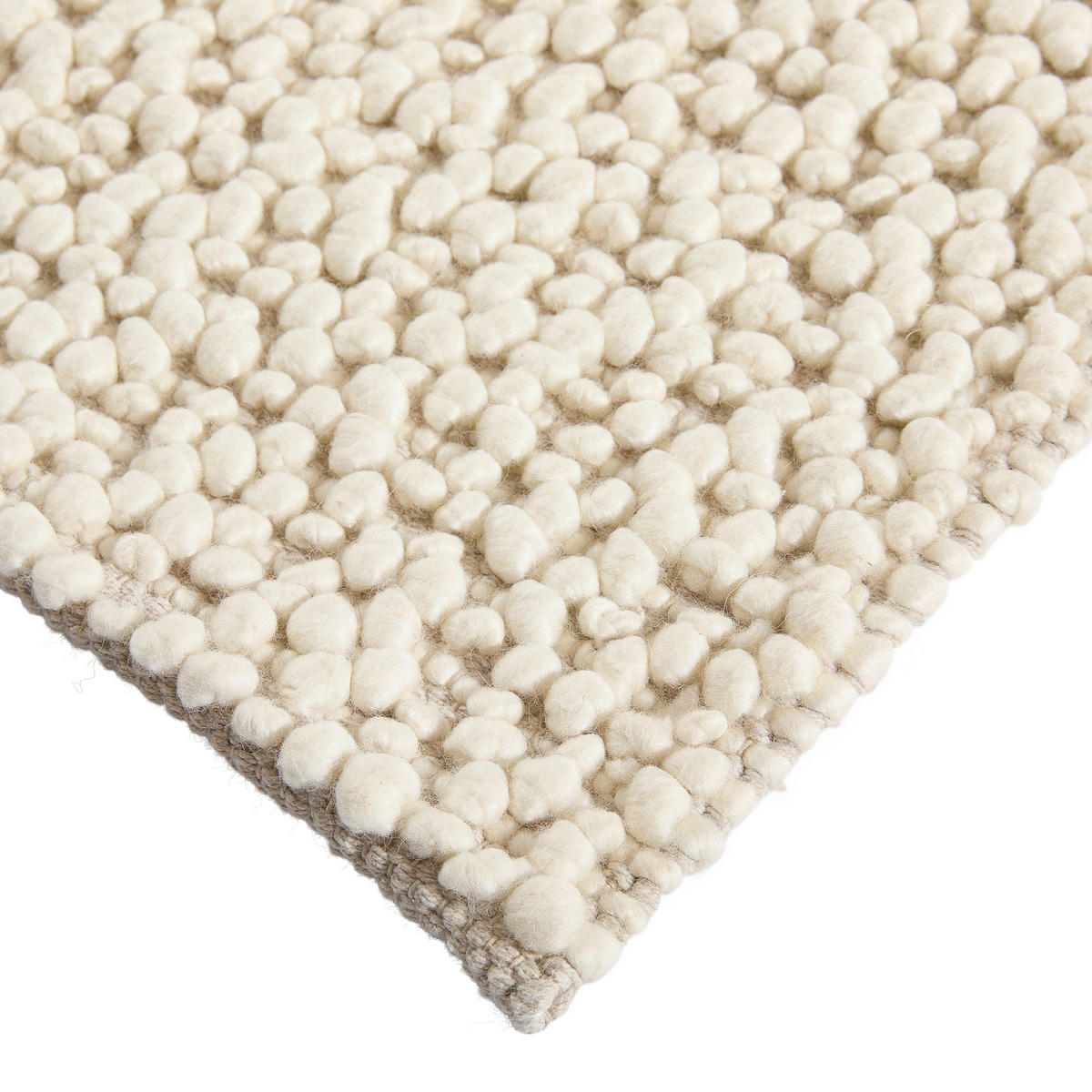 HANDWEBTEPPICH 160/230 cm Weiß  - Weiß, Natur, Textil (160/230cm) - Linea Natura