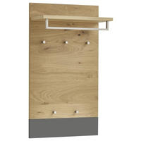 GARDEROBENPANEEL  in 60/106/27 cm  - Eichefarben/Grau, Design, Holz (60/106/27cm)
