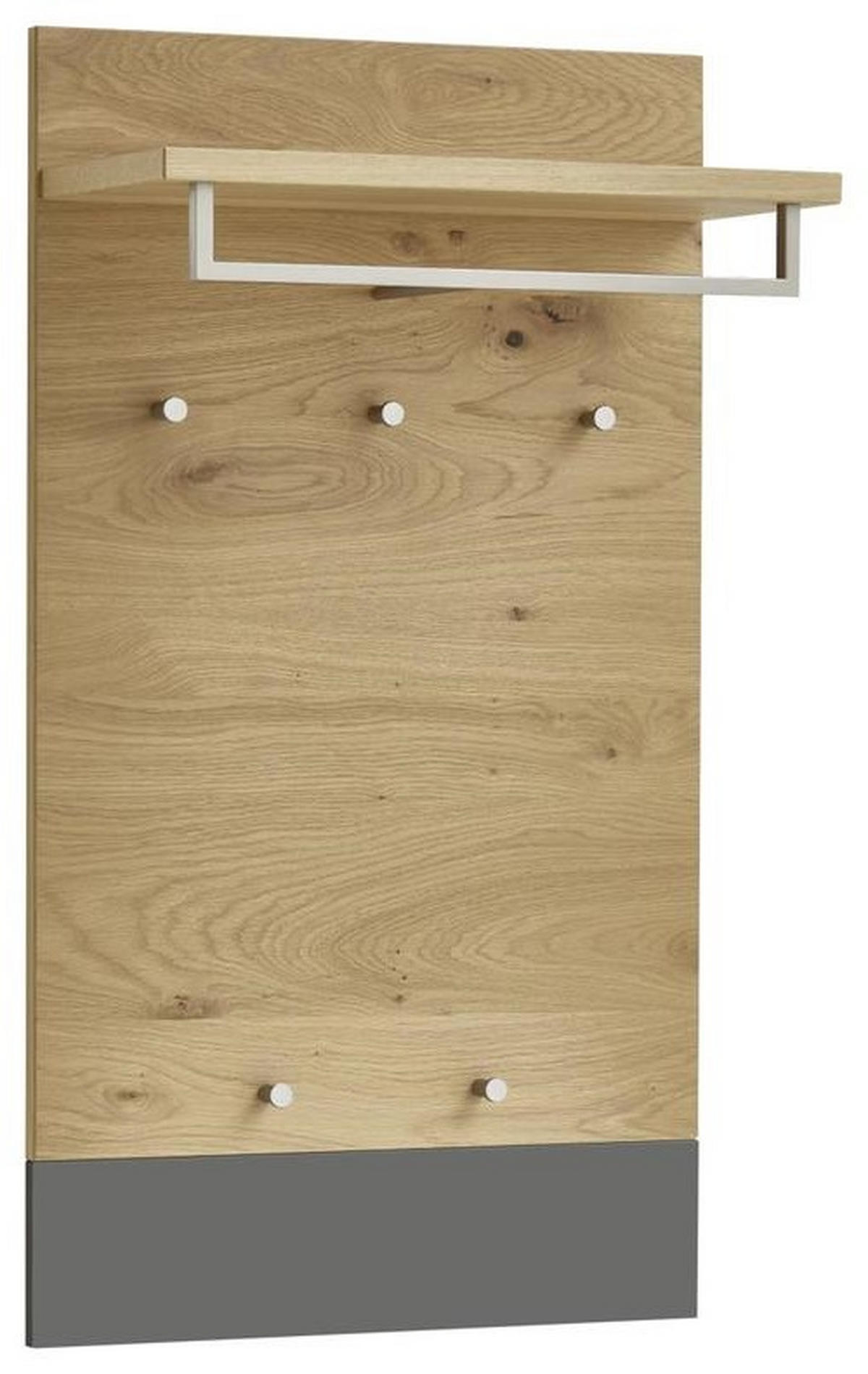 GARDEROBENPANEEL  in 60/106/27 cm  - Eichefarben/Grau, Design, Holz (60/106/27cm)