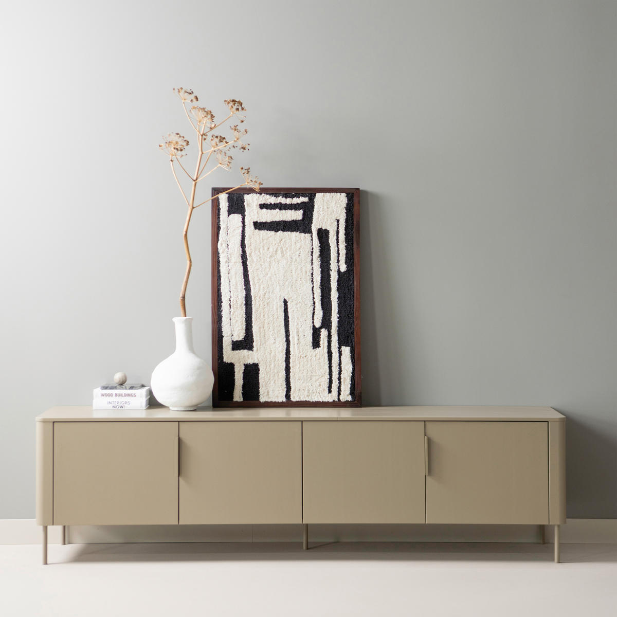 BILD Abstraktes  - Schwarz/Weiß, Basics, Holz/Textil (60/90/10cm) - Livetastic