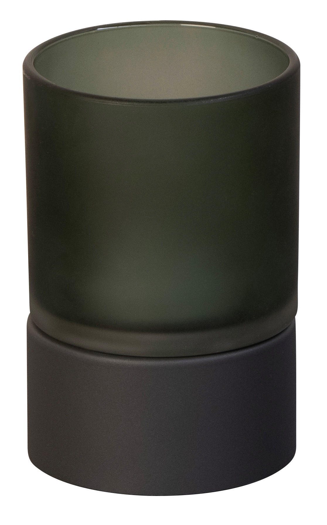 AKKU-TISCHLEUCHTE Ariva Pro 9,5/14,5 cm  - Salbeigrün/Graubraun, Design, Glas/Metall (9,5/14,5cm)