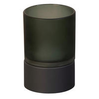 AKKU-TISCHLEUCHTE Ariva Pro 9,5/14,5 cm  - Salbeigrün/Graubraun, Design, Glas/Metall (9,5/14,5cm)