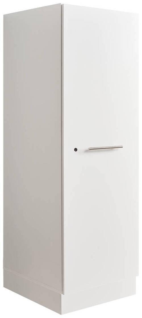 MEHRZWECKSCHRANK 50/162/67,5 cm  in Weiß  - Silberfarben/Weiß, Design, Holzwerkstoff/Metall (50/162/67,5cm)
