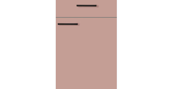 ECKKÜCHE in Rosa, Tannenholzfarben - Tannenholzfarben/Schwarz, Design, Holzwerkstoff/Metall (150/280/121,6cm) - Xora